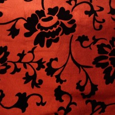 Ткань Тафта флок люрекс (кирпичный)